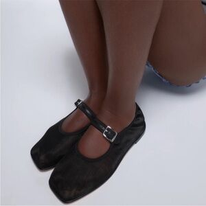 Sandy Liang mesh Mary Jane ballet flats